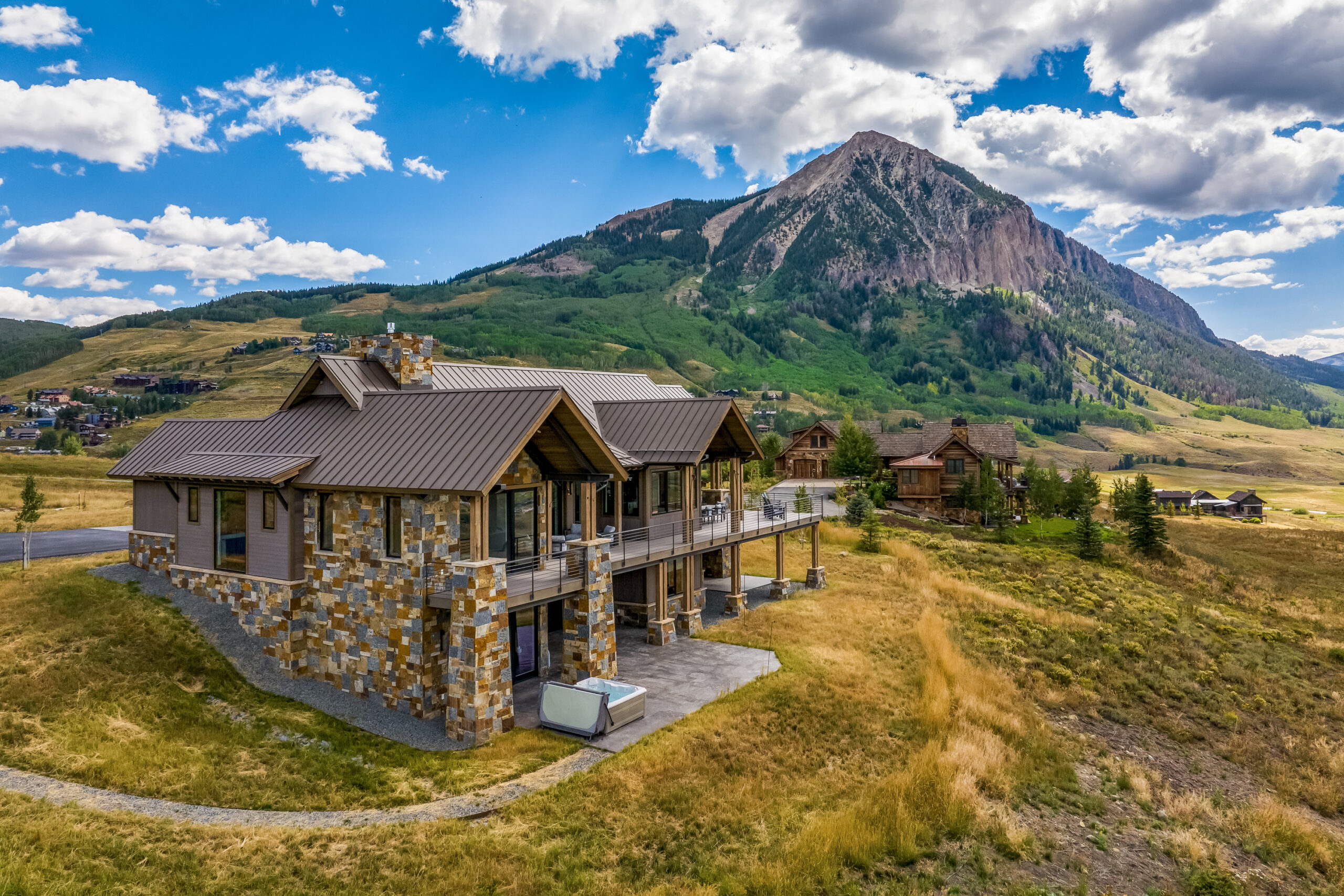Aerial with Mt. Crested Butte